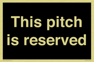 This pitch is reserved